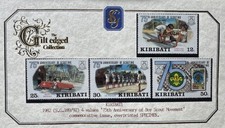 SELLOS KIRIBATI BIY SCOUTS 75 ANIVERSARIO SOBREIMPRESO “ESPECIMEN” SG189-192 MNH