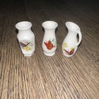 Vintage Ceramic 3 Miniature Butterfly Vases For Dolls Dollhouse — photo 1