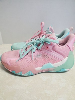 Mens Qiaodan Poion Tooth Pro SE light Blue And Pink Size 8.5