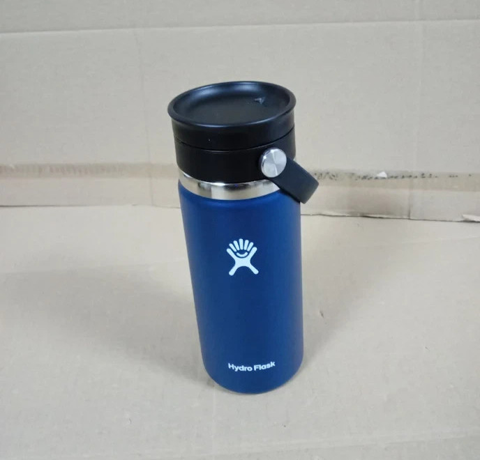 Hydro Flask 473ml Travel Coffee Flask Leak Proof Flex Sip Lid Wid Mouth Indigo
