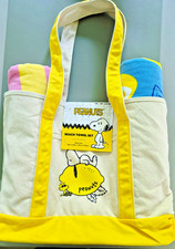  NEW Peanuts Snoopy Yellow  Tote w 30x60in Be...