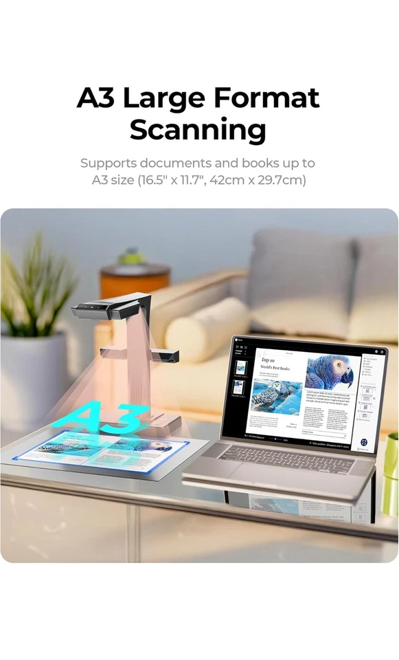 Czur ET-26 Pro Max Overhead Document / Book Scanner from Czur UK RRP £799 - Image 2 of 4