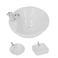 1:12 Dollhouse Bathroom Sink Hand Crafted Ceramic White Dollhouse Bathroom Sink
