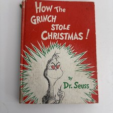 Dr Seuss How The Grinch Stole Christmas 50s Early Printing Hardcover Original