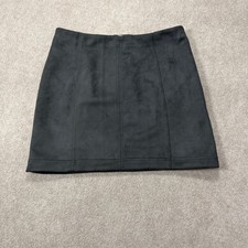 NWT - Altar'd State Black Faux Suede Mini Skirt - Size Large