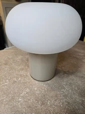 Ikea DEJSA Table Lamp Beige/Opal Glass Mushroom 11"  Modern