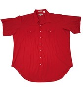 Sheplers Men's Casual Pearl snap Western Shirt Red Size 20 Tall