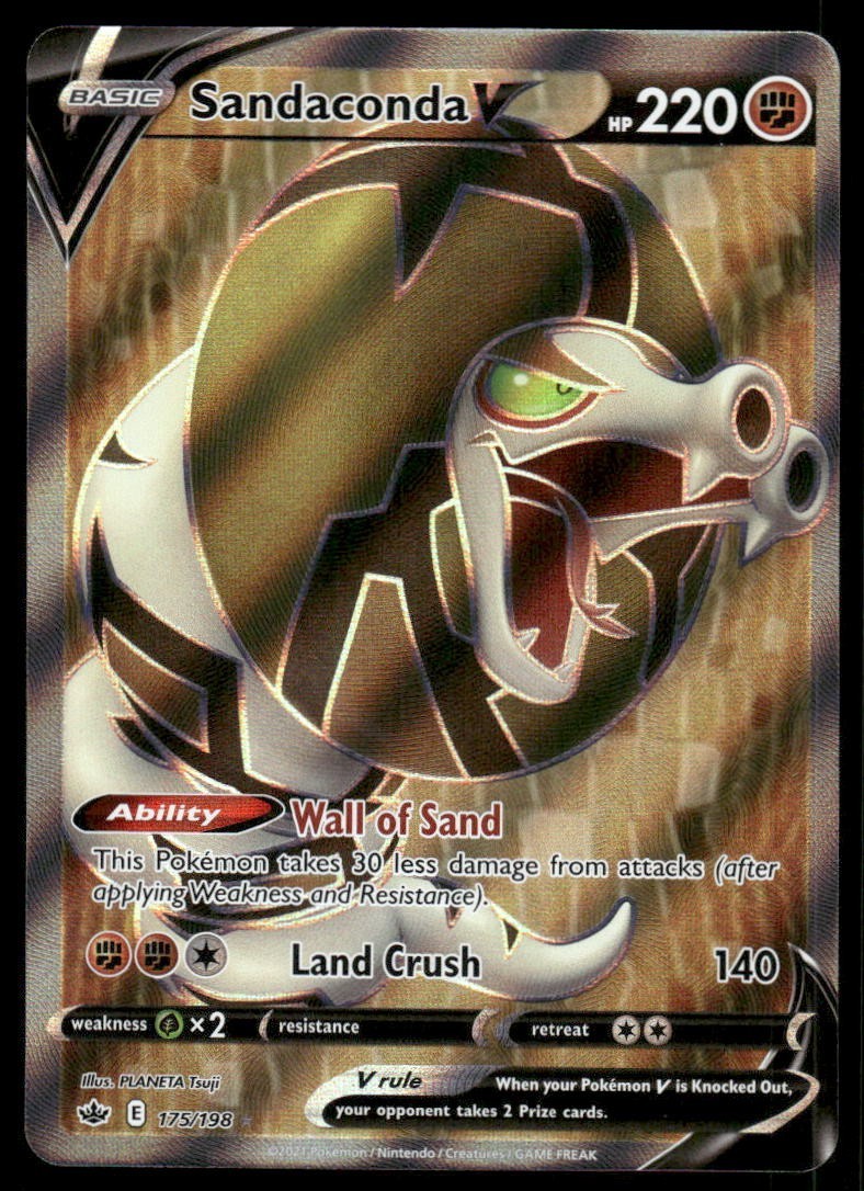 Sandaconda V Chilling Reign Full Art Ultra Rare Pokemon Card 175/198 (NM)