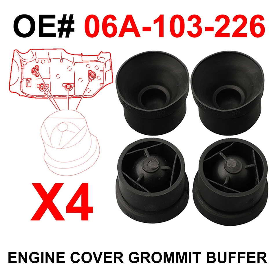Engine Cover Cushion Rubber Grommet Designed for A6/Avant 2005 2016 Pack of 4 - Image 2 of 4
