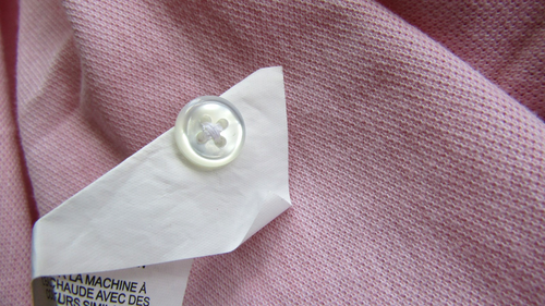 Camiseta Polo Original Penguin Munsingwear Rosa Blanco Borde XXL Heritage Calce Ajustado - Imagen 10 de 12