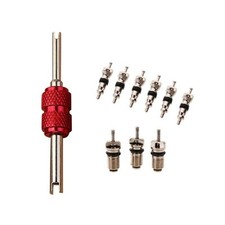 Complete Air Conditioning Valve Core Replacement Kit Contains 9 Cores + 1 Tool