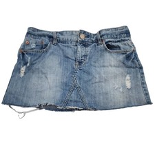 Vintage Y2K American Eagle Denim Jean Mini Skirt womens size 8