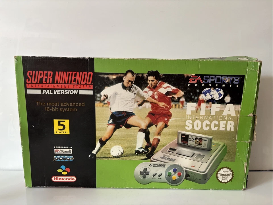 Console Super Nintendo Snes RARO 16 bits FIFA International Soccer console na caixa - Imagem 2 de 4