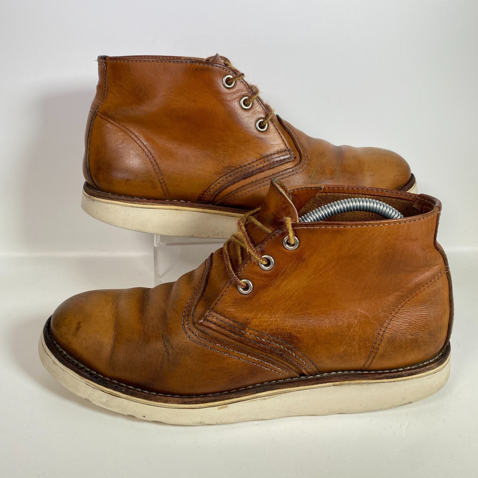 Red Wing Chukka Boots Men's UK 8 Brown Leather 3140 Shoes Very Worn