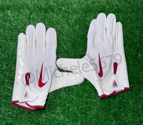 Nike FSU Florida State Team Issued White Vapor Jet 7.0 Football Gloves Size XL - Picture 2 of 3