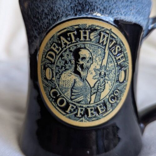 Death Wish Coffee 2020 "Jack Frost" Deneen Pottery Coffee Mug Super Rare - Picture 2 of 11