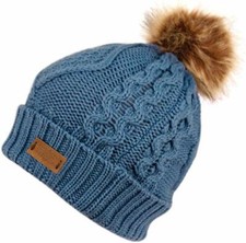 Clarrie Cable Beanie - Denim Ombre 