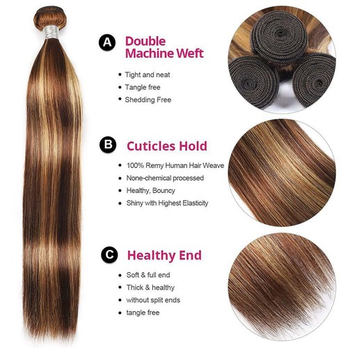 12A BRASILIAN BALAYAGE PIANO OMBRE P4/27# STRAIGHT 100g/350g KONVOLUT+SPITZENVERSCHLUSS - Bild 9 von 14