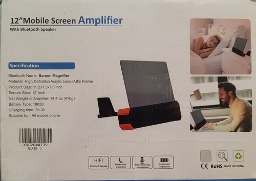 NEW DIZAUL Mobile Phone 12 inch Screen Magnifier with Bluetooth Speaker sealed - Picture 2 of 5