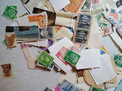 HUGE LOT of 994 VINTAGE Cancelled Stamps Worldwide & US) - FREE SHIPPING! - Picture 7 of 24