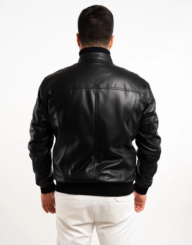 BOMBER GIUBBINO GIUBBOTTO IN DI PELLE UOMO ART U0086 Tg. DISPONIBILI DA 46 a 58 Foto 2 de 4