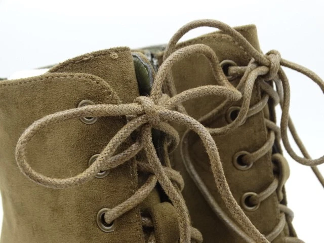 Zapatos Republic LA Para Mujer Botas Talla 8 Geniales Verde Oliva Gamuza Tacones con Cordones Zapatos Foto 4 de 4