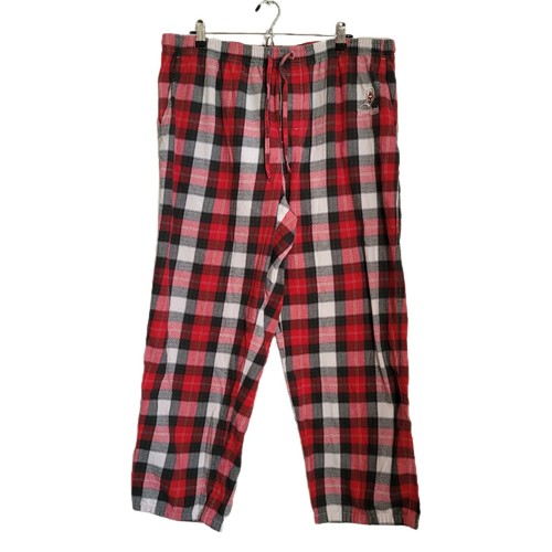 Disney Parks Pajama Pants Mens XXL Red Plaid Flannel Bottoms Drawstring Pockets
