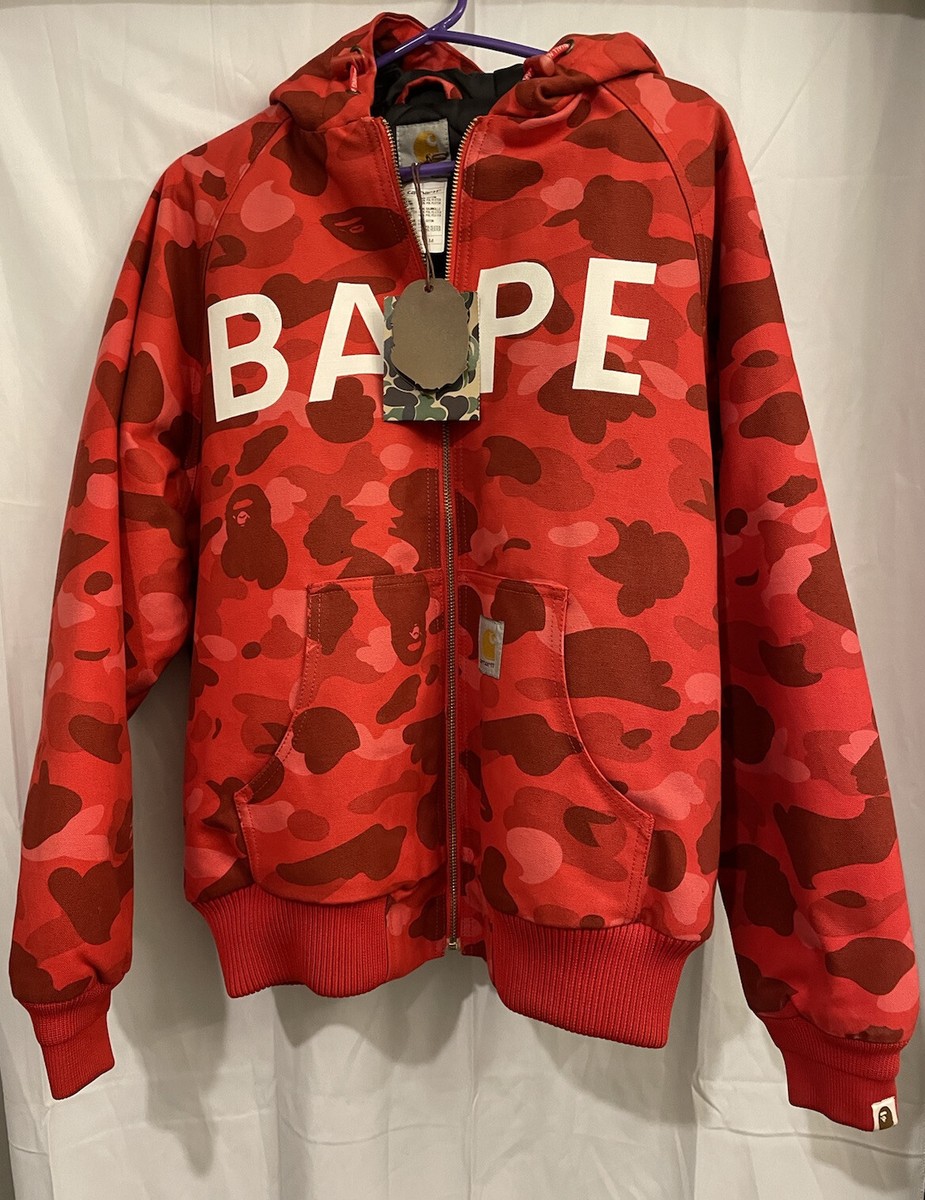 Bape Carhartt Red Jacket Medium | eBay Bape Carhartt Red Jacket Medium | eBay