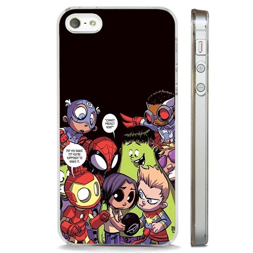 The Avengers Marvel Kids Superhero Clear Phone Case Cover Fits Iphone 5 6 7 8 X Ebay