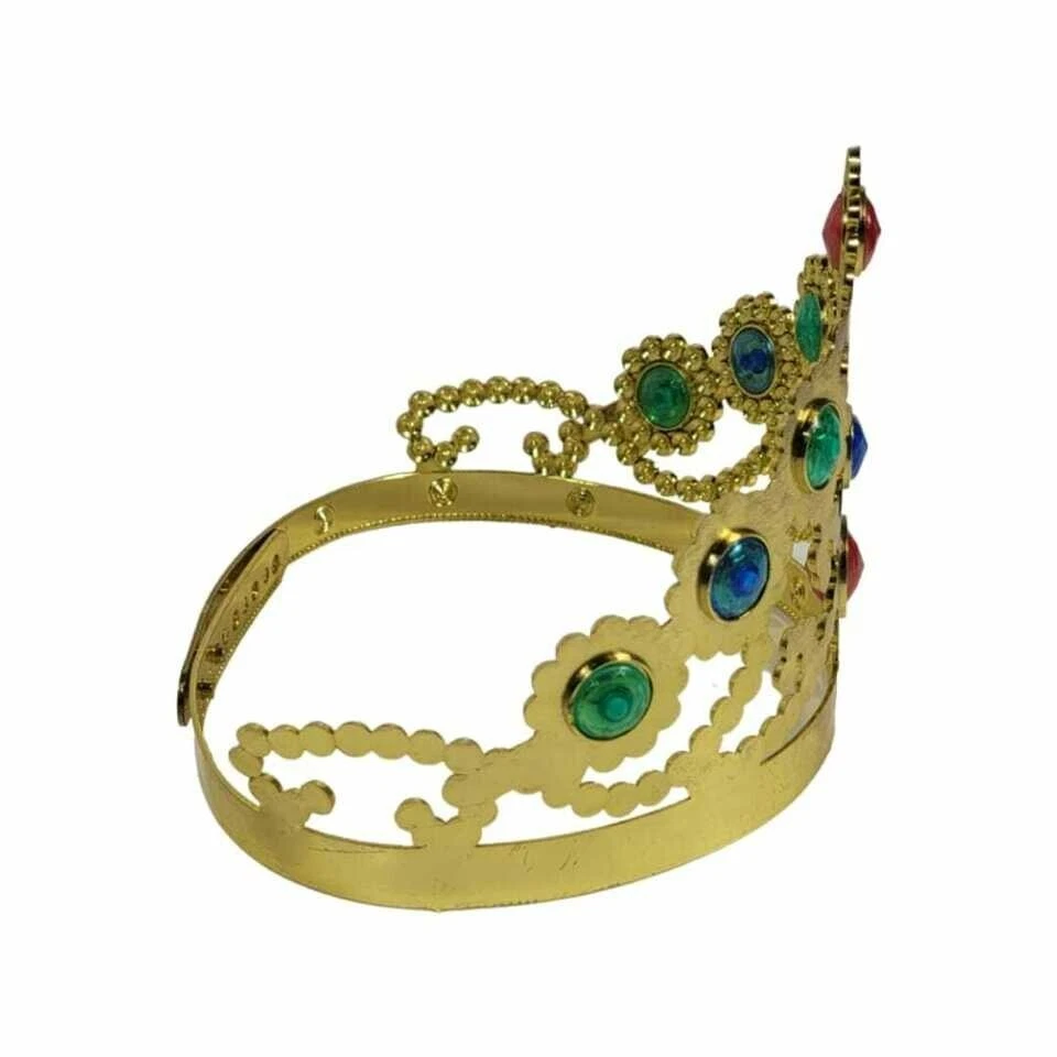 Accesorio de Disfraz Corona Reina Dorada Ajustable para Edad 14 Años en adelante Foto 4 de 4