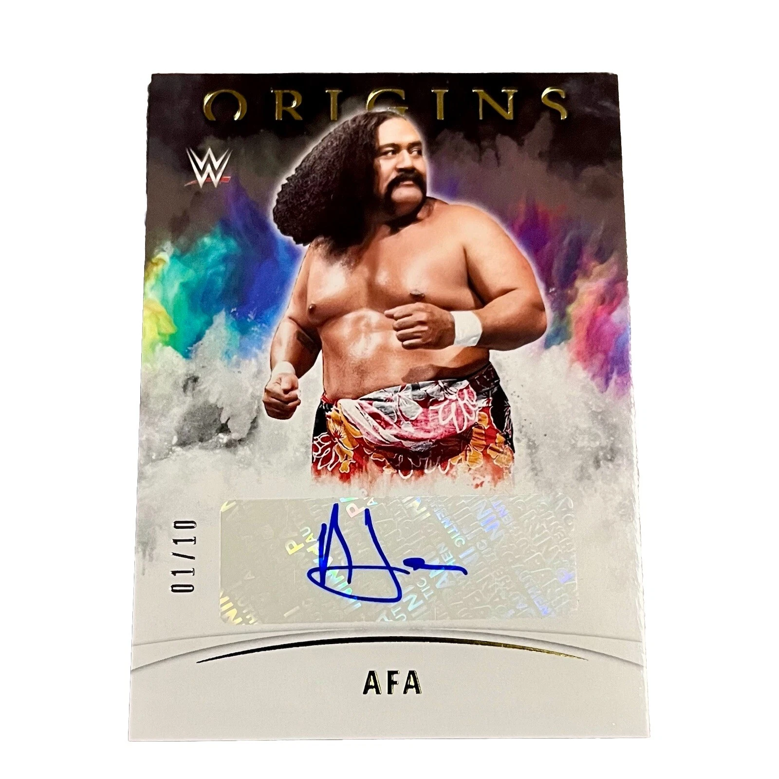 2022 Panini Chronicles WWE AFA Origins GOLD AUTO 01/10 Bookend RIP WILD SAMOANS