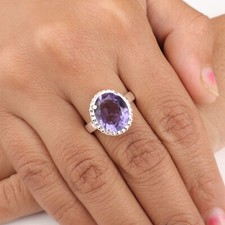 Natural Iolite Gemstone 925 Sterling Silver Lovely Jewelry Ring For Engagement