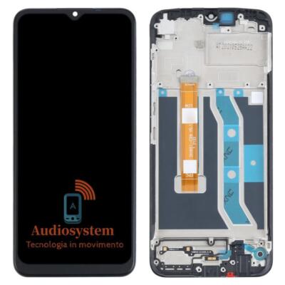 VETRO TOUCH DISPLAY FRAME PER OPPO REALME C21Y C25Y RMX3261 RMX3263 NERO - Foto 7