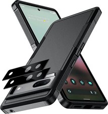 Compatible With Google Pixel 7 Case, Heavy Duty Full-Body Shockproof Case, Black