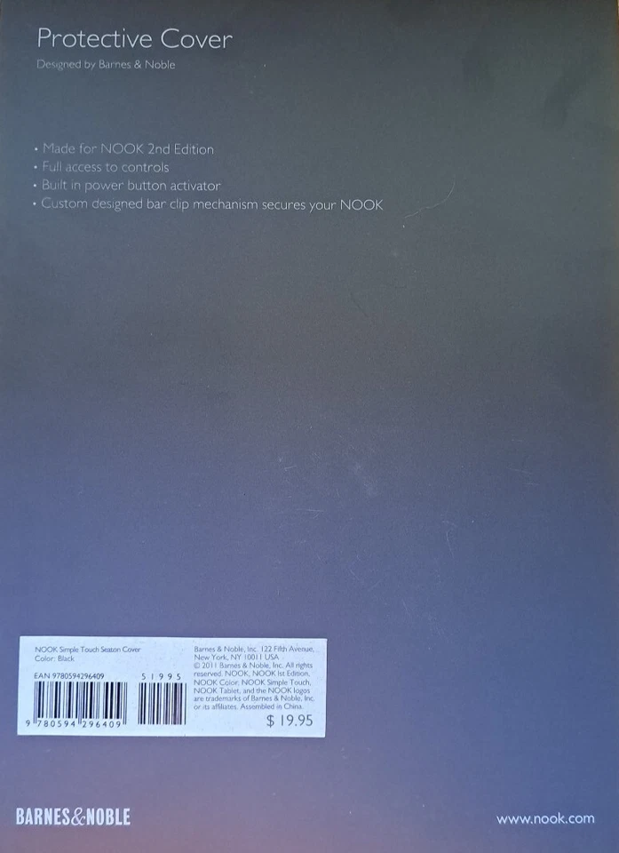 Lot Of 2 Nook Simple Touch Seaton Cover Black. New In Box. #X563 - Image 4 of 4