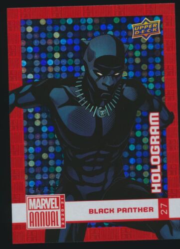 Holograma anual de lámina Marvel 2020-21 cubierta superior #27 Black Panther 44/49 - Imagen 1 de 2