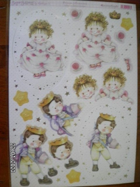 Beautiful Kanban Die Cut Decoupage Toppers 'Prince and Princess'  (162)
