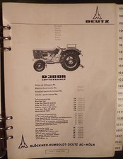 Deutz Schlepper D3006 Ersatzteilliste