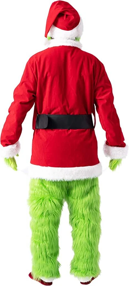 Furry Grinch 7 Piece Costume - Size: Medium - 2XL - USA Shipping - Complete Fit - Image 4 of 4