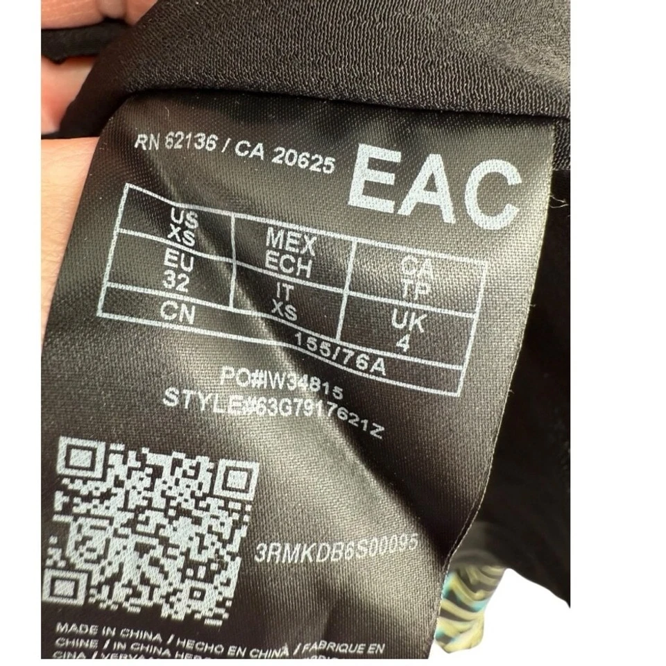 Vestido Marciano 100% Seda Estampado Floral Alto Bajo Sin Mangas Talla XS Coqueta Femenino Foto 4 de 4