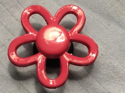 Rosa glänzender Stern Clog Anhänger.  Marken, Weich PVC Anhänger für Clog - Kroko J