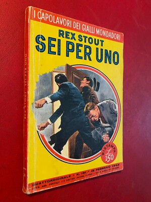 Rex STOUT - SEI PER UNO Capolavori Gialli Mondadori n.191 (1962) Libro Giallo