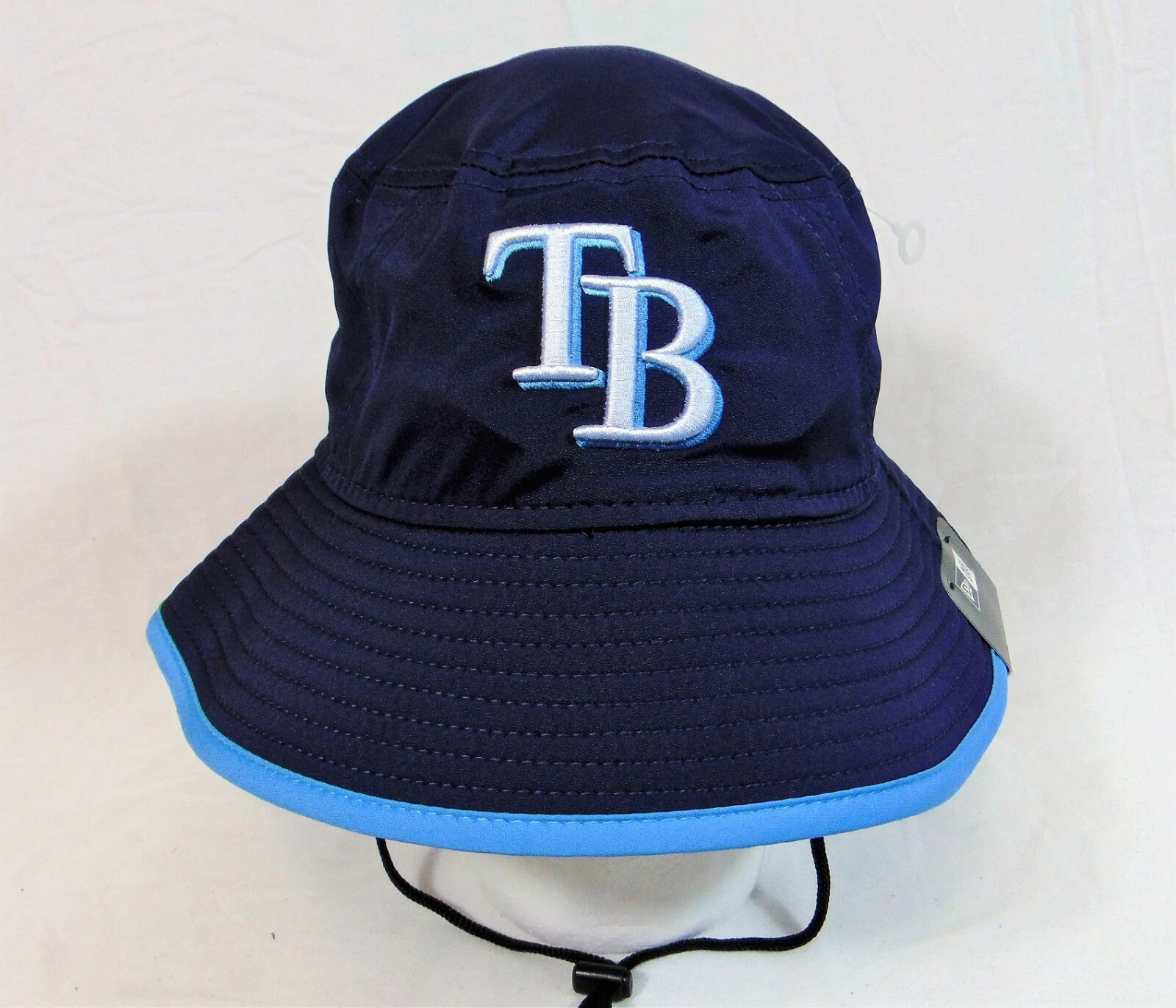 New Era MLB Tampa Bay Rays Blue Drawstring Bucket Hat OSFA Unisex RARE
