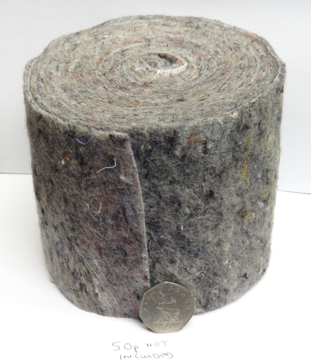 LOWENERGIE Pipe Insulation Wool Felt Hair Pipe Wrap Lagging 7 Roll