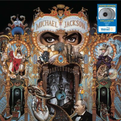 MICHAEL JACKSON - DANGEROUS SILVER VINYL 2 X LP 12