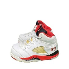 Nike Air Jordan 5 Retro 2013 Fire Red White 440890-120 Toddler Baby Size 5C