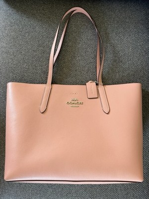 COACH Hudson Petal Pink Double-Handle Tote Bag With Tags Authentic New 17''x11'' 