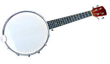 Pre owned VANGOA 4 String Banjolele 23 Inch BANJO UKULELE Case Accessories BoX