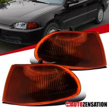 Fit 1992-1995 Honda Civic Sedan Amber Smoke Corner Signal Lights Parking Lamps Fit 1992-1995 Honda Civic Sedan Amber Smoke Corner Signal Lights Parking Lamps