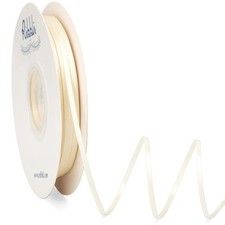 Satin Ribbon 1/8 inch x Continuous 100 Yards, Thin Ivory Ribbon Double Faced ...